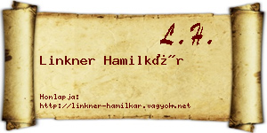 Linkner Hamilkár névjegykártya